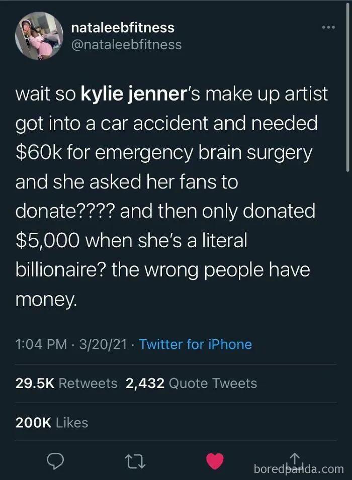 Money Is In The Wrong Hands. I Don't Know What To Say