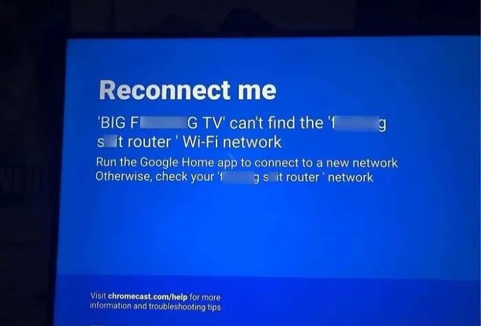 Reconnect TV error message using humor in mental health meme style.