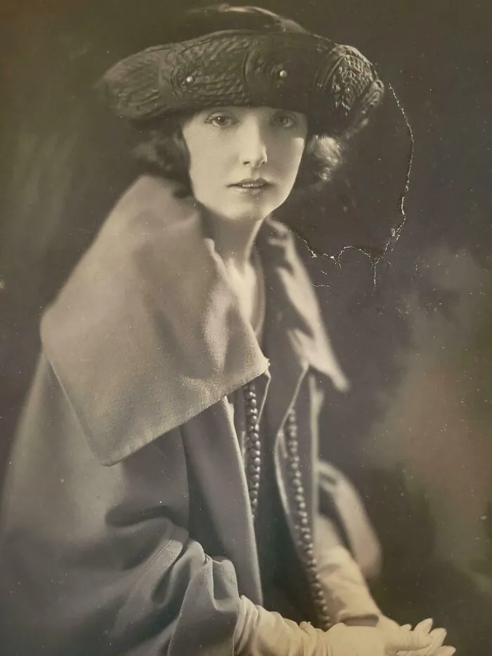 My Great Grandmother, Age 20, August 1920. The Gloves. The Coat. The Hat