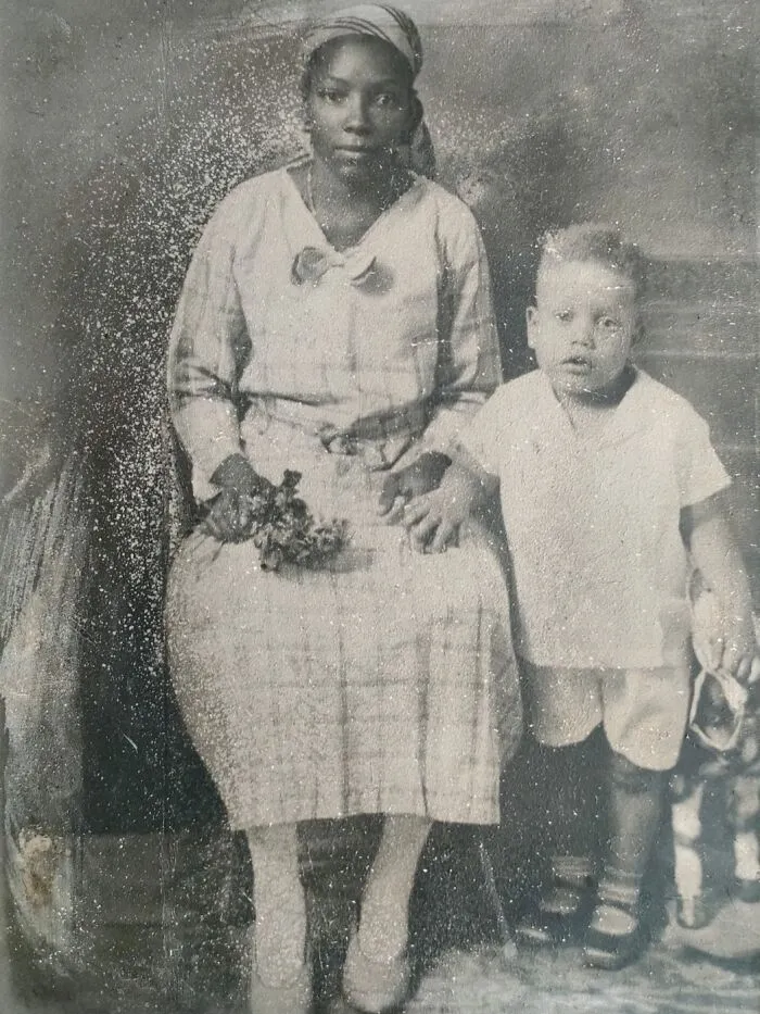 My Great Grandmother And My Grandfather 1925 In The French Caribbean