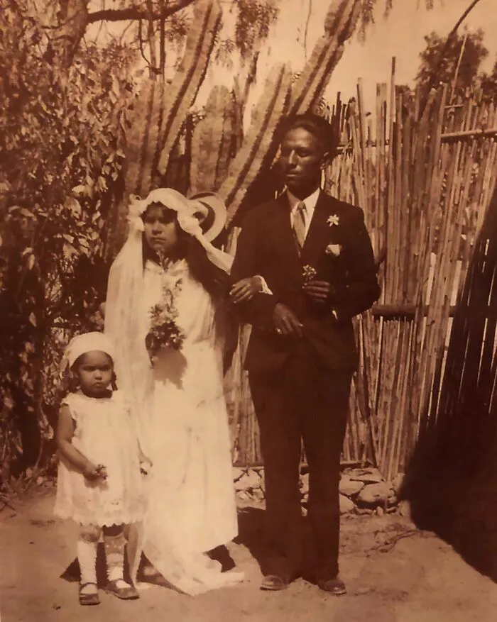 My Great-Grandmother On Her Wedding Day. A Village In Mexico. Circa 1920