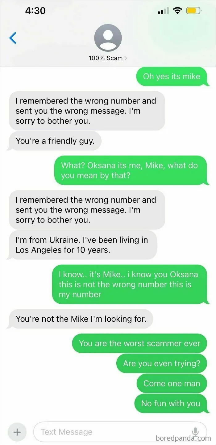 Oksana Isn’t The Smartest Scammer