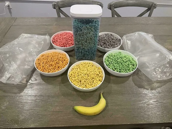 I Separated All The Froot Loops. Banana For Scale