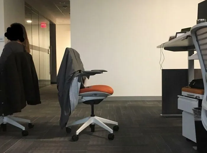 The Way My Colleague Leaves Their Chair In The Middle Of The Pathway Each Time They Leave Their Desk