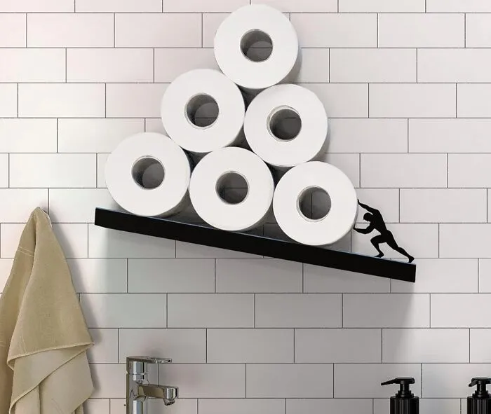 Let Atlas Carry The Weight Of Your Bathroom Needs With This Quirky And Strong <a Style="Display:inline;" Href="Https://Www.amazon.com/Dp/B09dbmld22?ascsubtag=7740247%2c16%2c29%2cd%2c0%2c0%2c0%2c900%3a2%3b974%3a1%3b1338%3a1%2c54871938%2c0%2c0%2cgoogle&btn_ref=srctok-85590c23646d5b30&th=1&linkcode=ll1&tag=bpalpaca-20&linkid=fbd0cdf9d6fec0a7d462fd276d0179a8&language=en_us&ref_=as_li_ss_tl" Target="_blank"><span Style="Font: Inherit; Color: #d74b1f;"> Toilet Paper Shelf</Span> That's Perfect For Anyone Who Appreciates A Little Art, Mythology, And Well-Stocked Toilet Paper Stashes
