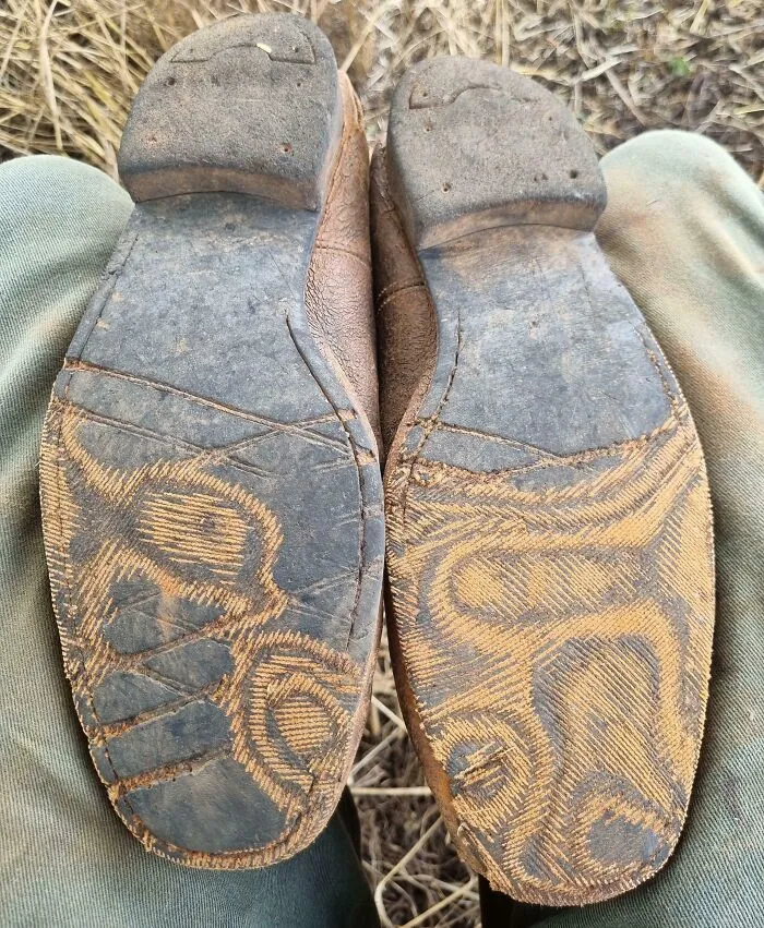 My Boot Soles After Two Years Of Almost Daily Use In A Farm