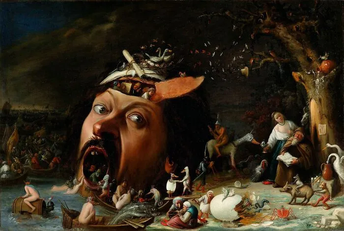 "The Temptation Of St Anthony." Oil Painting By Joos Van Craesbeeck, C. 1650