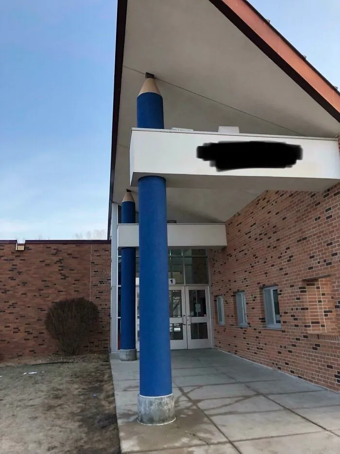 Columns At A School Are Pencils (MN)