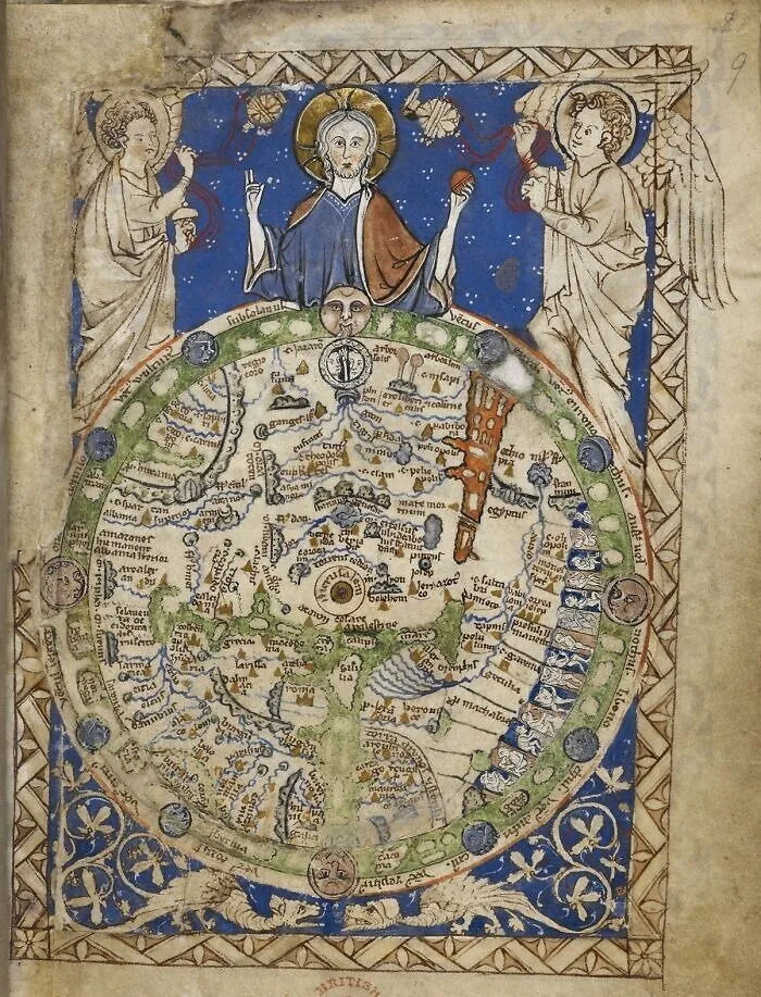 The Psalter World Map, 1260 AD