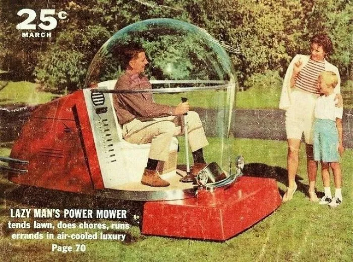 Air-Conditioned Lawnmower, 1961