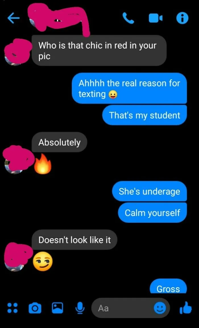 Posted A Photo Of Me And My Students On Facebook. "Old Friend" Texts Me After 2 Years To Ask About One Of Them