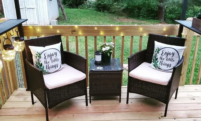 This <a Style="Display:inline;" Href="Https://Www.amazon.com/Devoko-Furniture-Rattan-Cushion-Outdoor/Dp/B0765vtblv?ie=utf8&th=1&linkcode=ll1&tag=bpparrot-20&linkid=e032612cf534ca8f0b55304be2167c4f&language=en_us&ref_=as_li_ss_tl" Target="_blank"> <span Style="Font: Inherit; Color: #d74b1f;"> Set Of 2 Patio Chairs </Span> Is The Perfect Pair To Park Yourself In And Soak Up The Spring Scenery From The Comfort Of Your Own Backyard