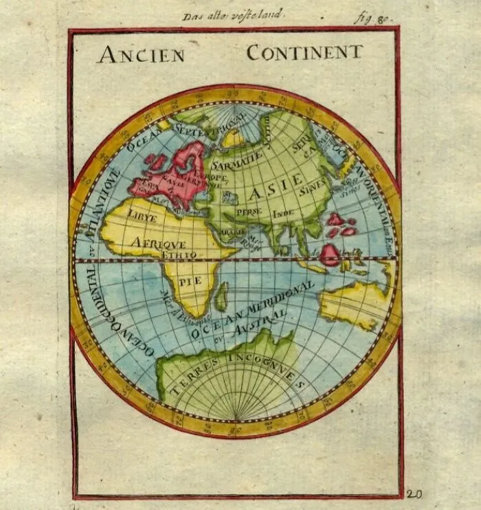 Map Of The Ancient Continents, 1719