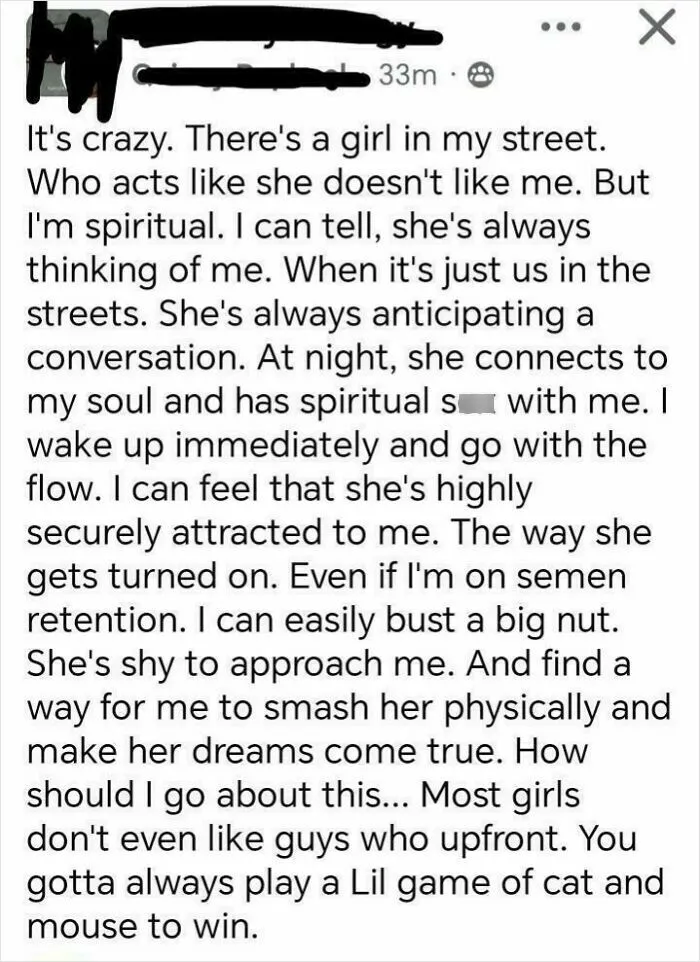 Text screenshot of a post discussing perceptions about girls, highlighting misconceptions and stereotypes.