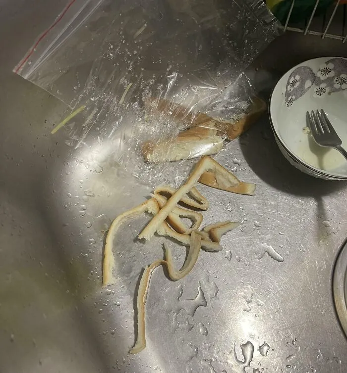Mi cuñada siempre tira los restos de comida al fregadero