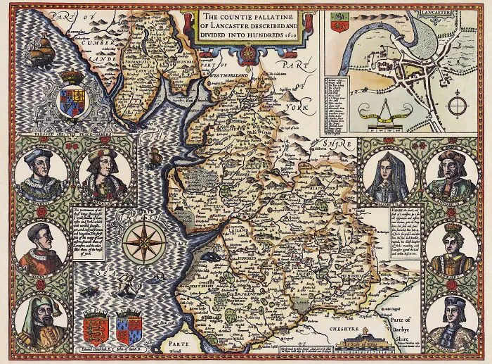 The Countie Pallantine Of Lancaster Described And Divided Into Hundreds, 1610
