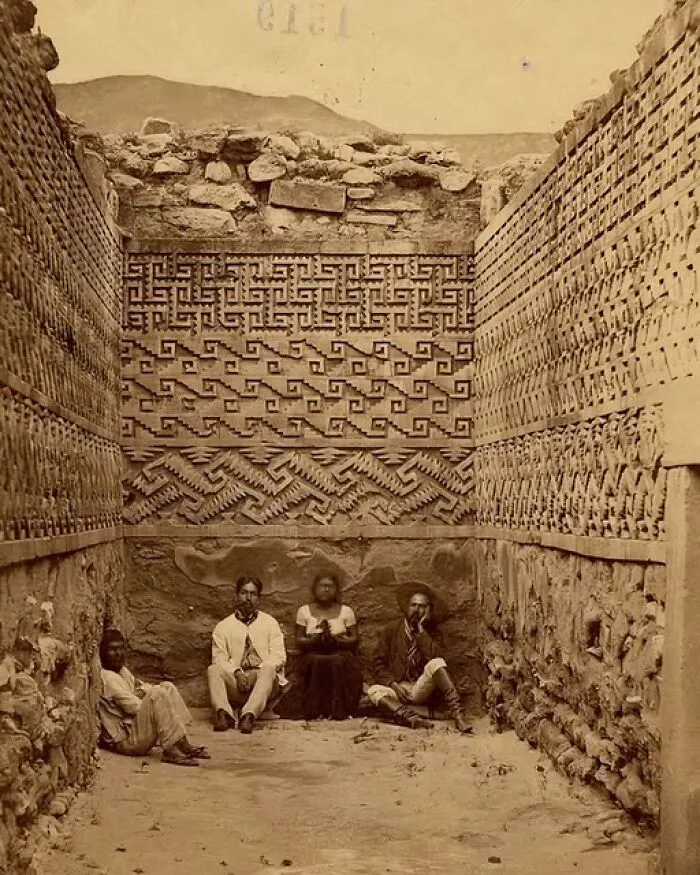 This 1875 Photograph Captures The Ruins Of Mitla, One Of The Most Sacred Sites Of The Zapotec Civilization