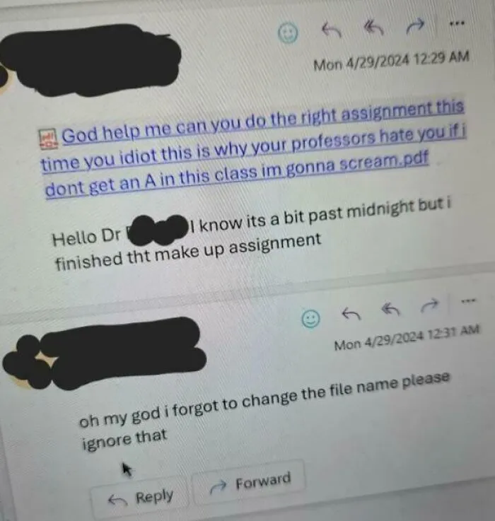 A Friend Forgot To Change Their Document Name When Submitting It