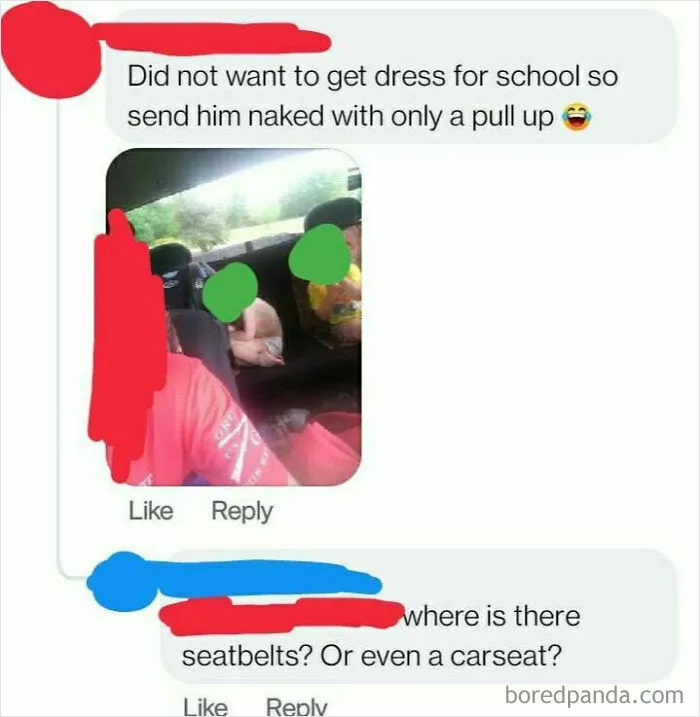 Mom Admits To Sending Her Son To School With No Shoes Or Clothes And Posts Them Completely Unrestrained In The Car