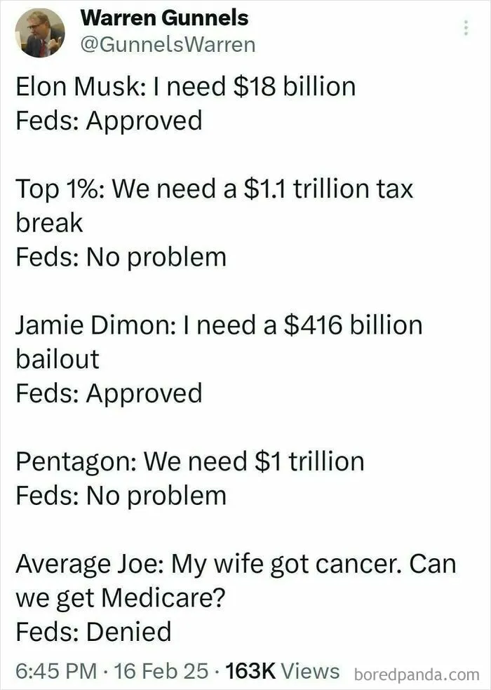 Billions For The Rich, Crumbs For The Rest
