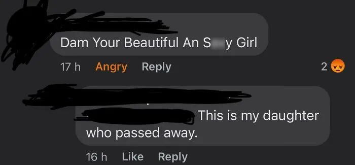 A Friend Lost Her Daughter Around Two Years Ago And She Shared An Image Of Her. This Guy Responded