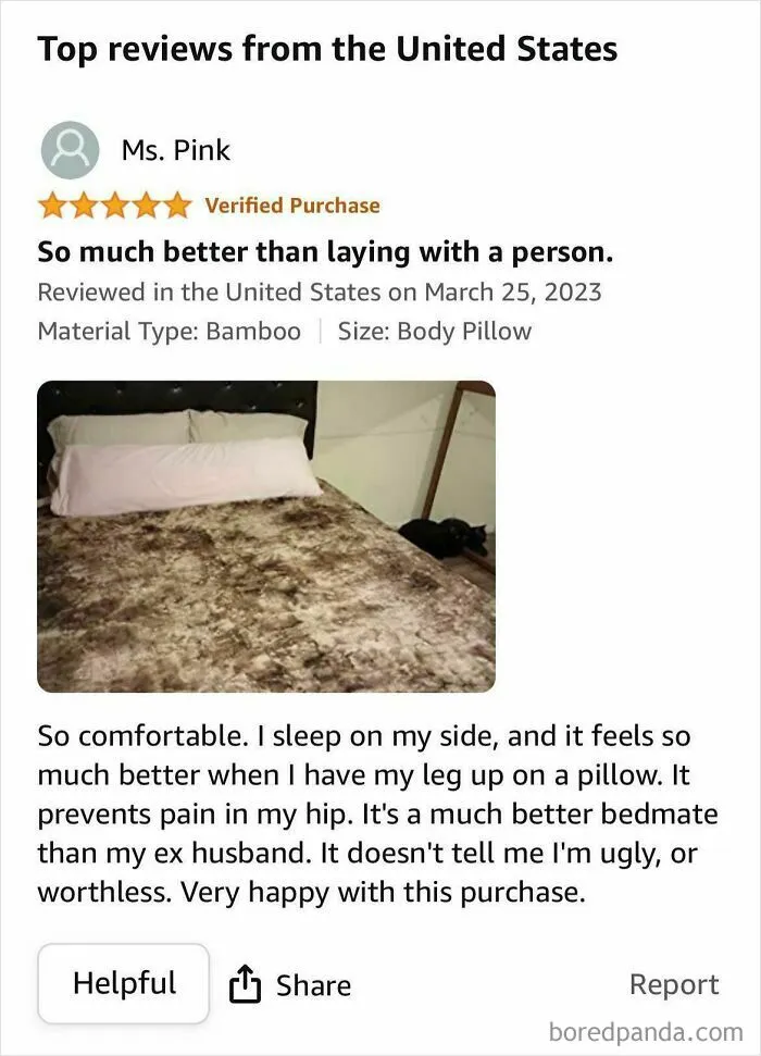 A Review For A Bamboo Body Pillow
