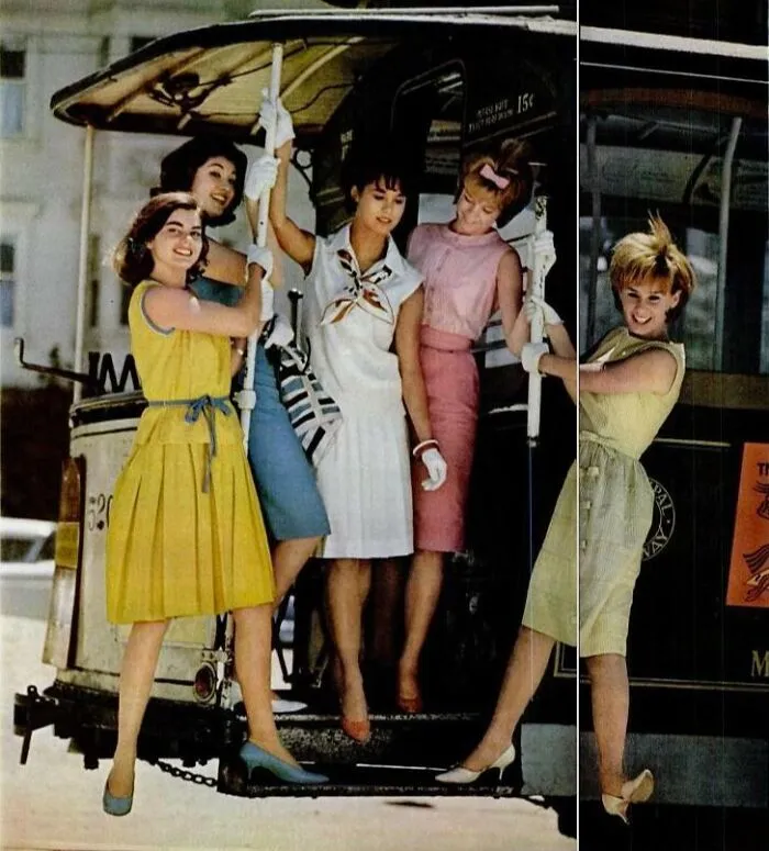 A Group Of Bay Area Students In Street Length Skirts, 1961