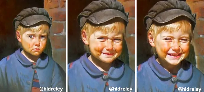 What If Bragolin’s Crying Children Smiled? I Used AI to Find Out (16 Pics)