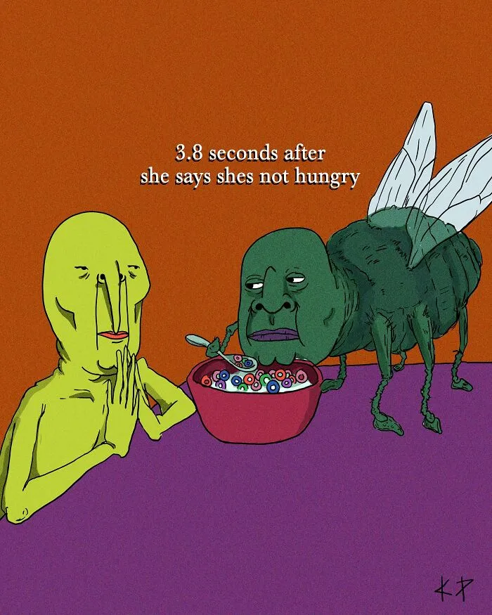 Team Of Creatives Blend Dark Humor With Emotional Honesty That Results In Hilarious Illustrations (40 Pics)