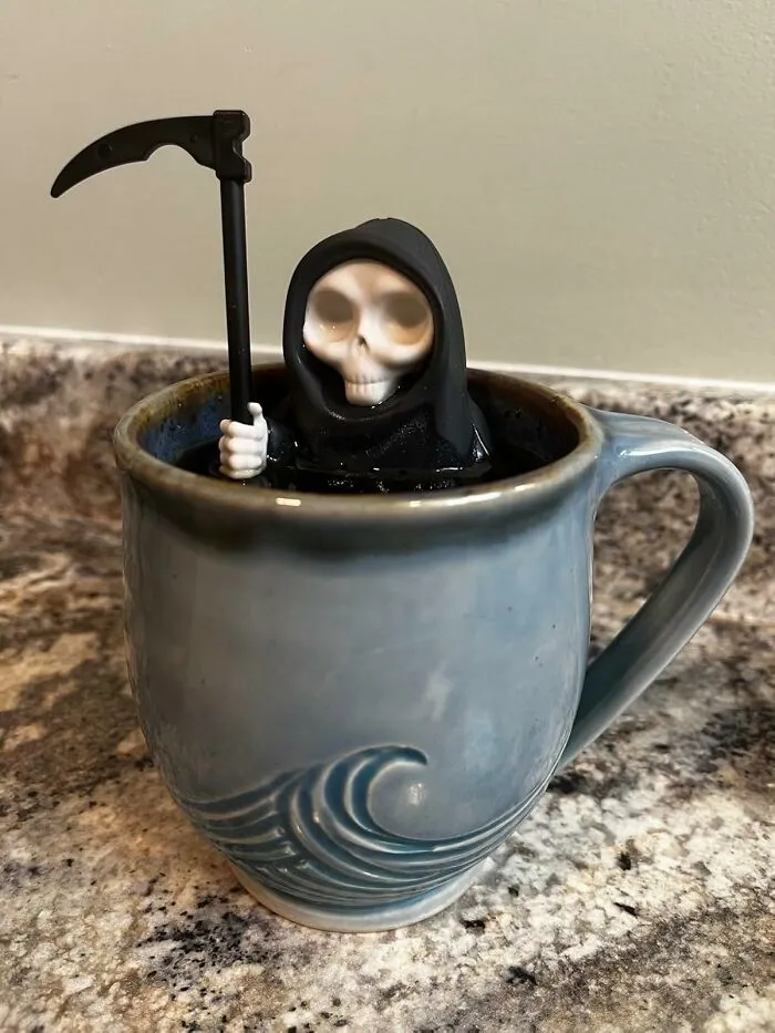 Steep Your Tea In A Little Darkness With This Delightfully Macabre <a Style="Display:inline;" Href="Https://Www.amazon.com/Grim-Steeper-Grim-Reaper-Infuser/Dp/B0cczy2n9v?ie=utf8&linkcode=ll1&tag=bpstarfish-20&linkid=250e52249f5d3a62867aff4aaa1fa376&language=en_us&ref_=as_li_ss_tl" Target="_blank"><span Style="Font: Inherit; Color: #d74b1f;"> Grim Reaper Tea Infuser </Span> - A Spine-Tingling Way To Brew Your Favorite Cup, Because Even The Grim Reaper Needs A Break From Collecting Souls To Enjoy A Nice Cuppa
