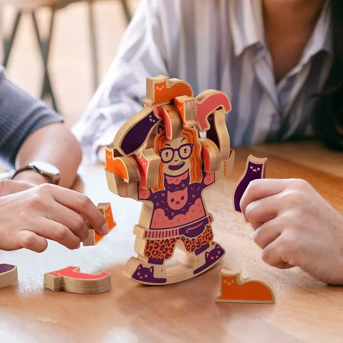 Purr-Fect Your Balancing Act With The <a Style="Display:inline;" Href="Https://Www.amazon.com/Genuine-Fred-Wooden-Balance-Assorted/Dp/B09c2rqm2v?th=1&linkcode=ll1&tag=bpmammoth-20&linkid=71a5e9fd3b7eeaa1707e8ab849746d47&language=en_us&ref_=as_li_ss_tl" Target="_blank"><span Style="Font: Inherit; Color: #d74b1f;"> Crazy Cat Lady Wooden Balance Game </Span> That's The Cat's Meow For Feline Fanatics