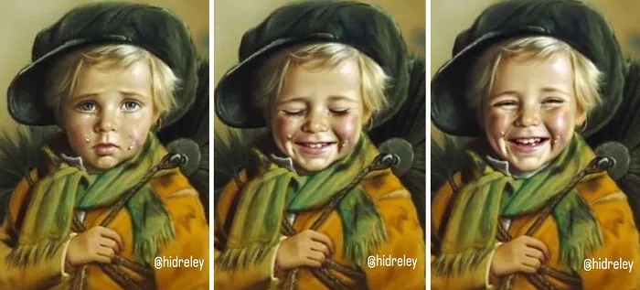 What If Bragolin’s Crying Children Smiled? I Used AI to Find Out (16 Pics)