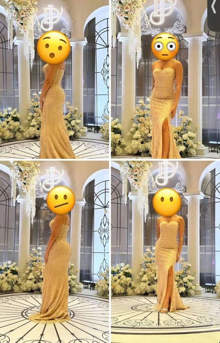 Anoche vi a una conocida en una boda. Todavía me sorprende lo que vestía.
