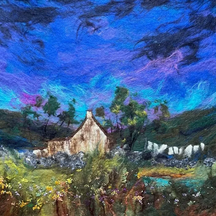 42 Incredible Artworks Of Various Scenery Felted By This Artist