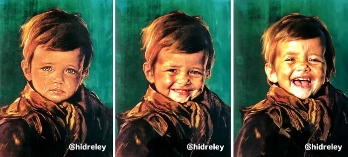 What If Bragolin’s Crying Children Smiled? I Used AI to Find Out (16 Pics)