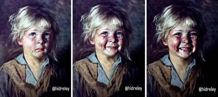 What If Bragolin’s Crying Children Smiled? I Used AI to Find Out (16 Pics)