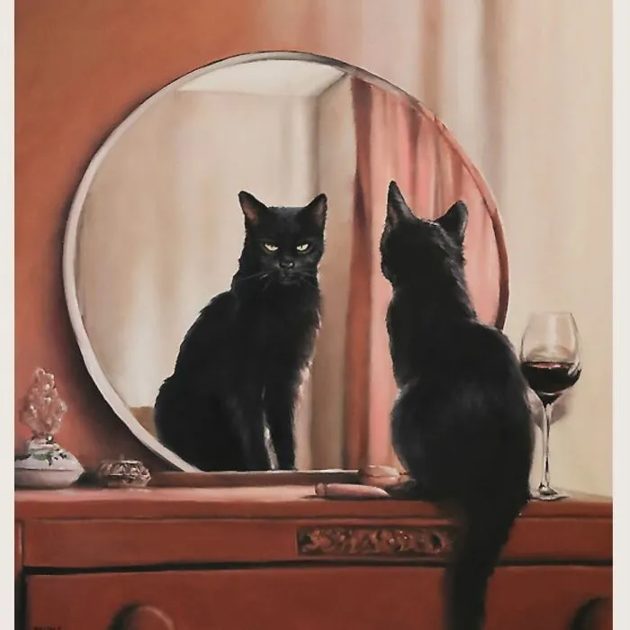 Artist’s 44 Thought-Provoking Paintings Where Animals Interact With The World As Humans