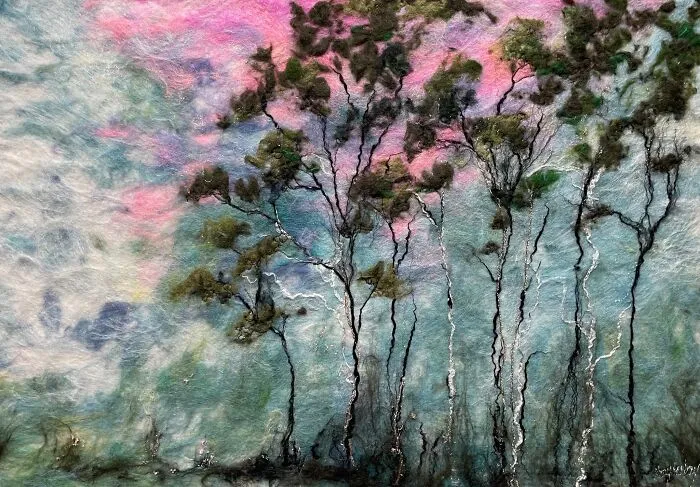 42 Incredible Artworks Of Various Scenery Felted By This Artist