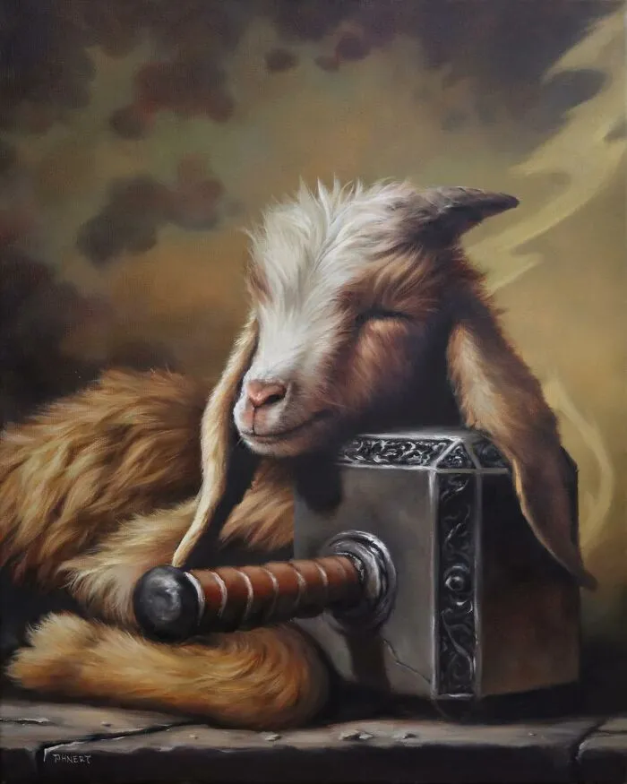 Artist’s 44 Thought-Provoking Paintings Where Animals Interact With The World As Humans