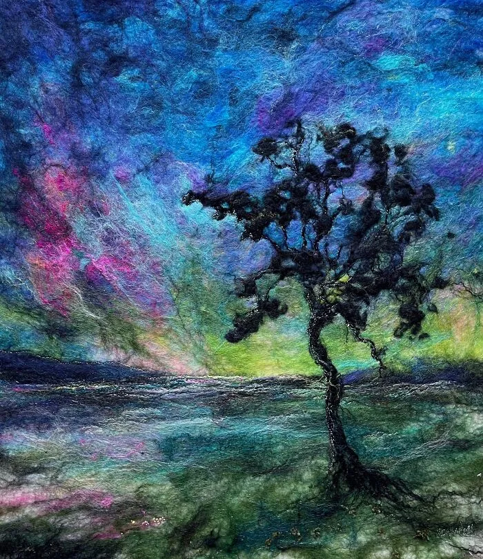42 Incredible Artworks Of Various Scenery Felted By This Artist