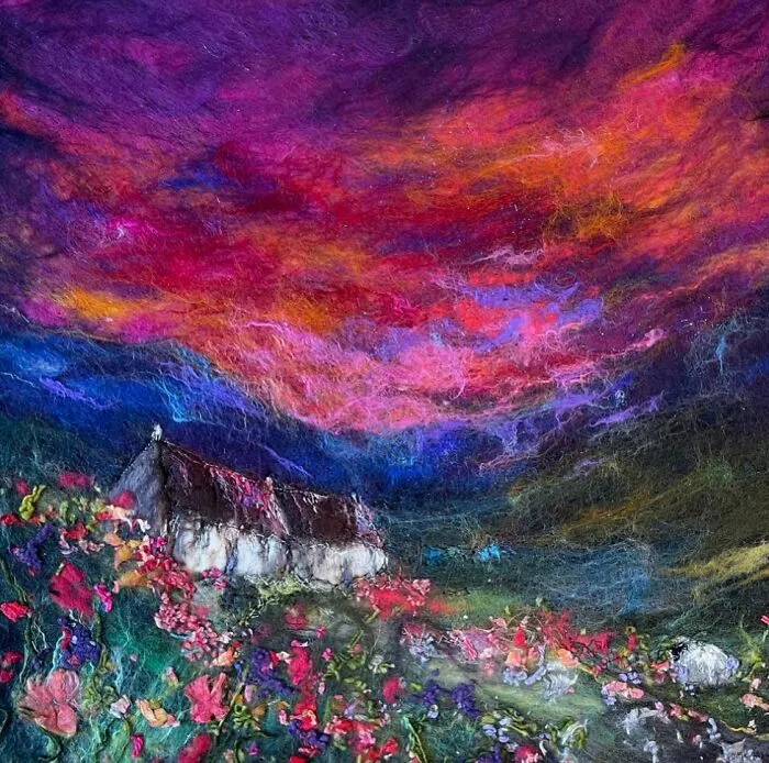 42 Incredible Artworks Of Various Scenery Felted By This Artist