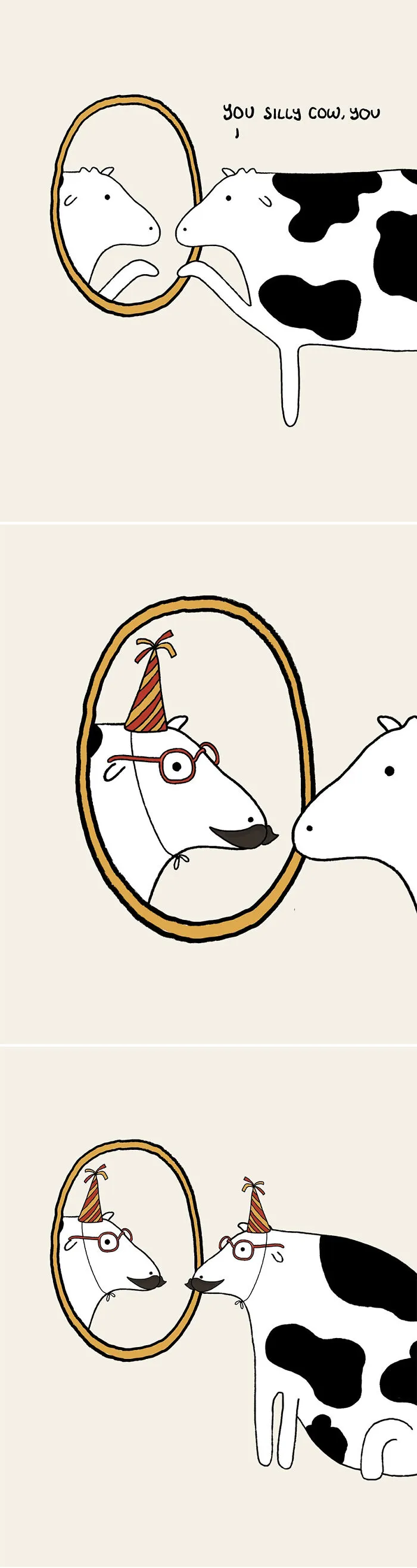 29 Relatable, Silly, And A Little Unhinged Illustrations Of Cows, Created By This Artist