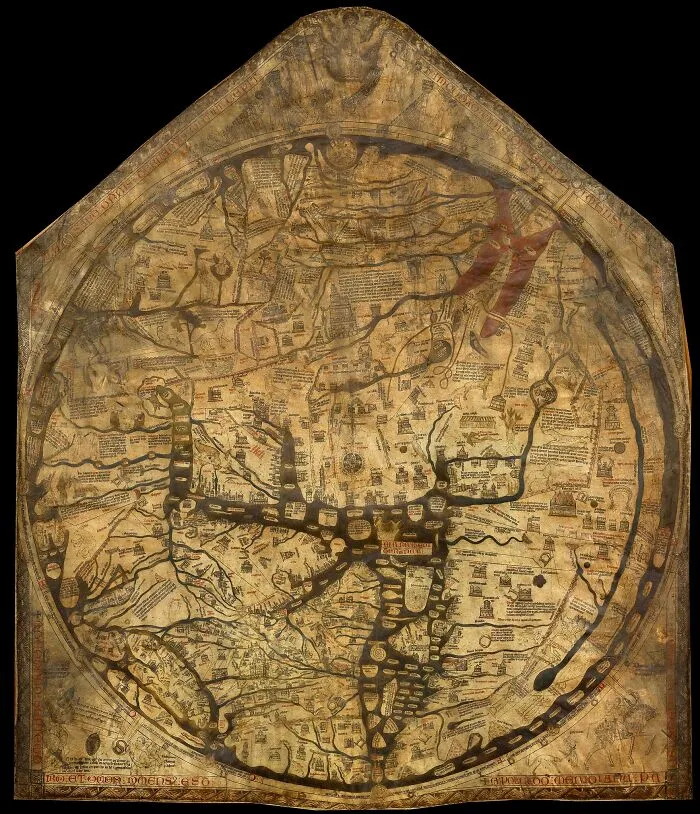 The Largest Medieval Map (Hereford Mappa Mundi), 13th Century