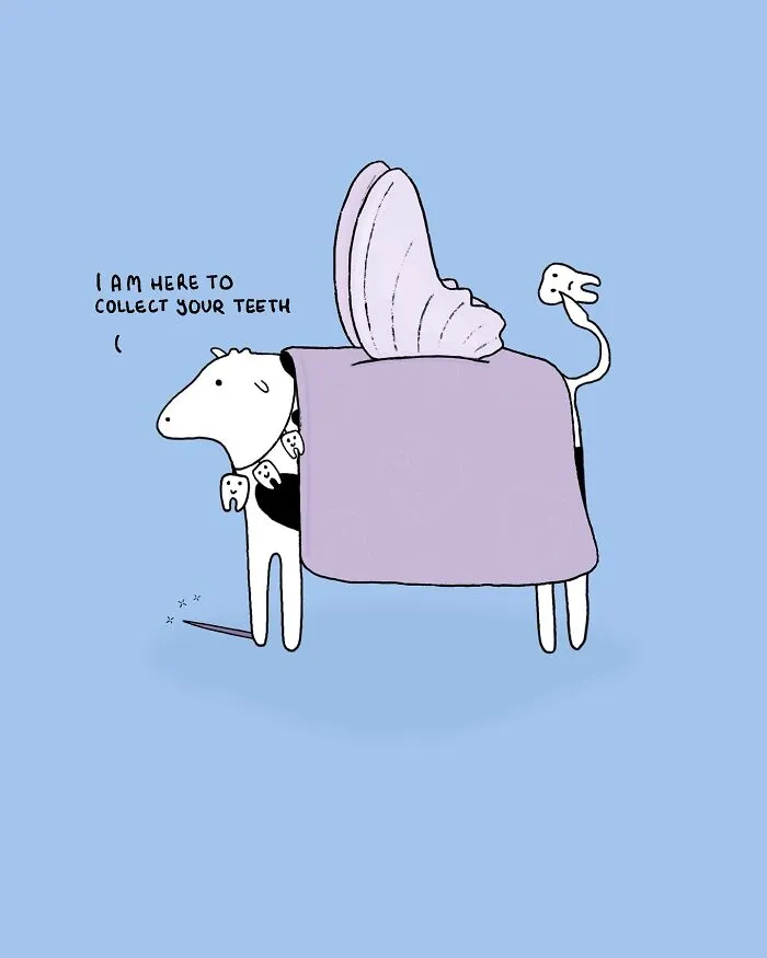 29 Relatable, Silly, And A Little Unhinged Illustrations Of Cows, Created By This Artist