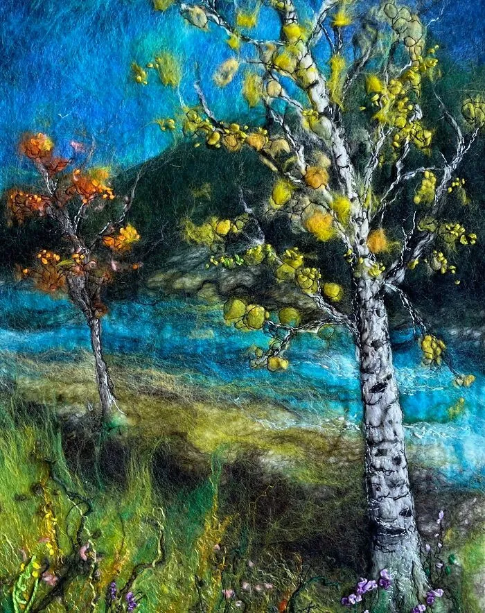 42 Incredible Artworks Of Various Scenery Felted By This Artist