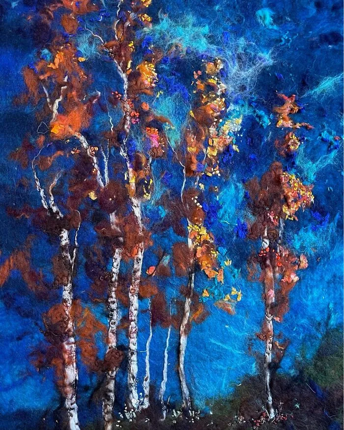 42 Incredible Artworks Of Various Scenery Felted By This Artist