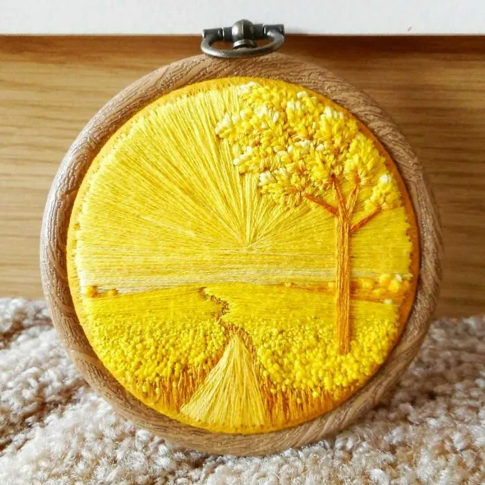This Artist Embroiders Unbelievably Detailed Aerial Views Of Landscapes (47 Pics)