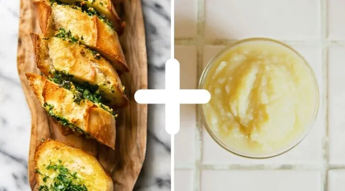 Garlic Bread + Applesauce