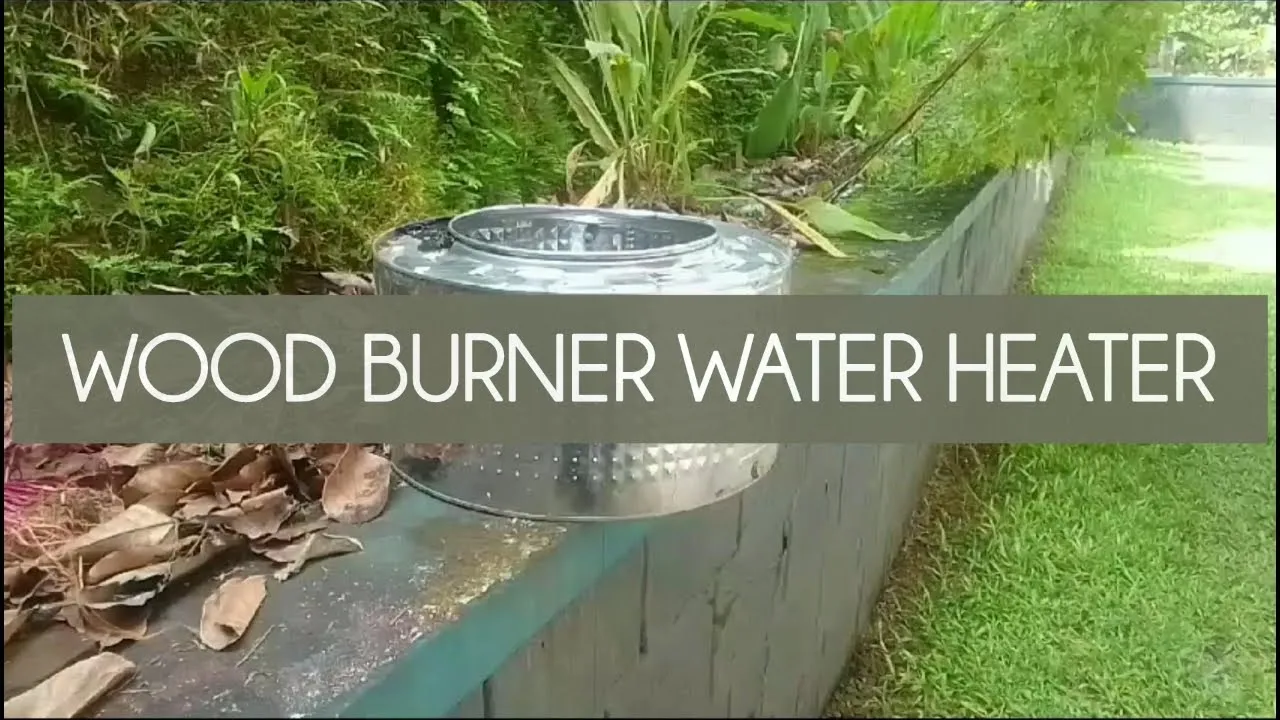 Recycled Washing Machine Drum - Wood Burner Water Heater
