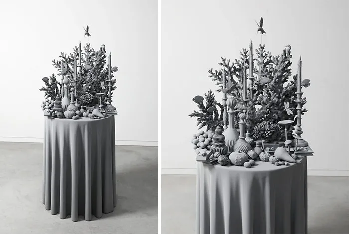 "Vanitas Table (The Coral Piece)", 2021